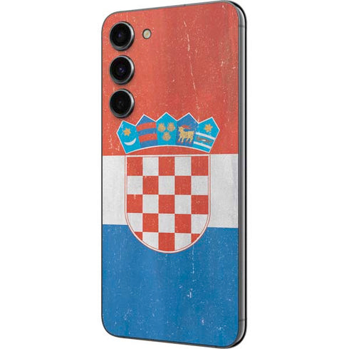 Croatia Flag Distressed Galaxy S23 Plus Skin